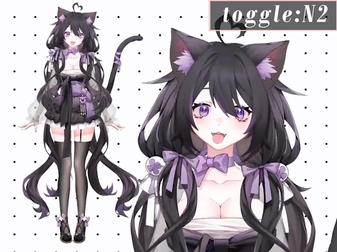 create a fully rigged live2d vtuber model ready for vtube studio