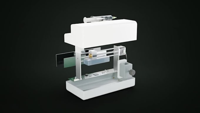 create a 3d exploded view and mechanism animation
