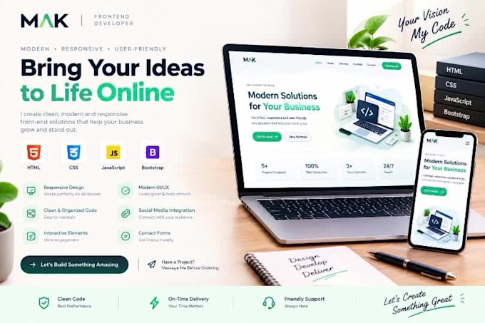 build a responsive frontend website using HTML,CSS and other