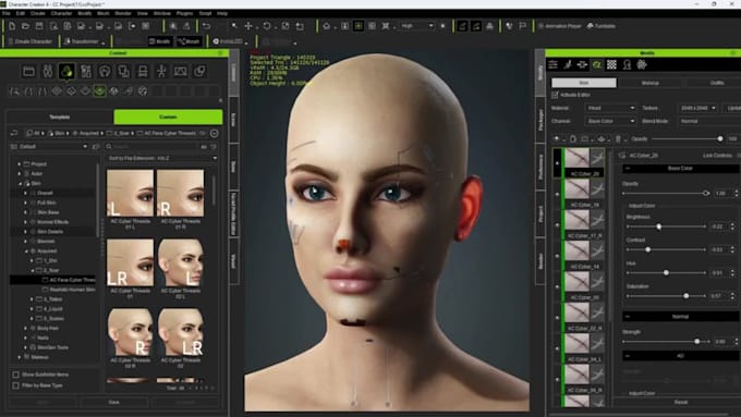 3d vtuber avatar vroid 3d model face tracking vrm fbx export files for streaming