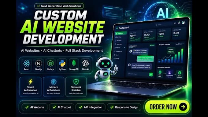 build full stack websites, ai apps, chatbots and web software