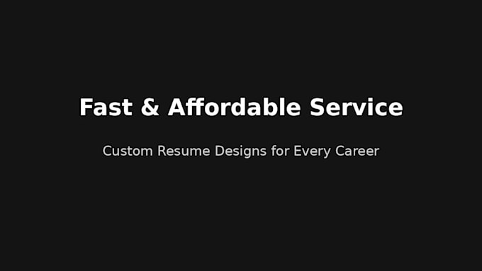 edit write and professionally design resume and CV