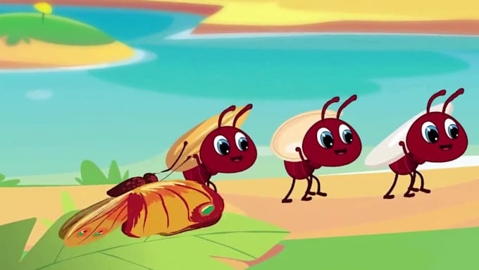 create 2d learning and nursery rhymes video
