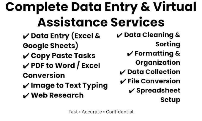 data entry excel word CRM tasks