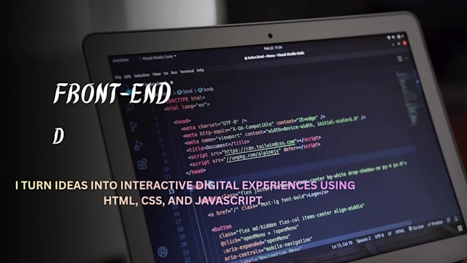 design a modern responsive front end website