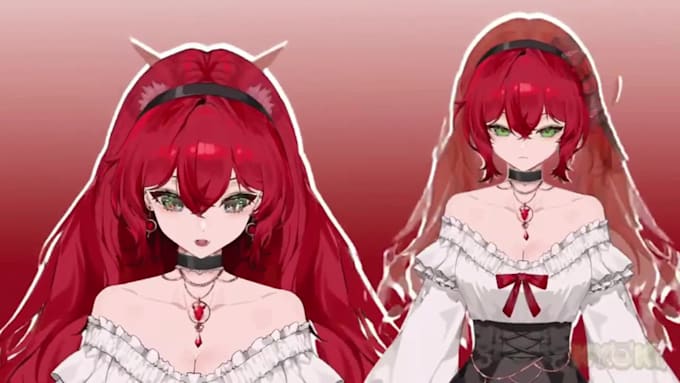 make 2d vtuber model,male and 2d vtuber rigging,2d vtuber commission ,animated