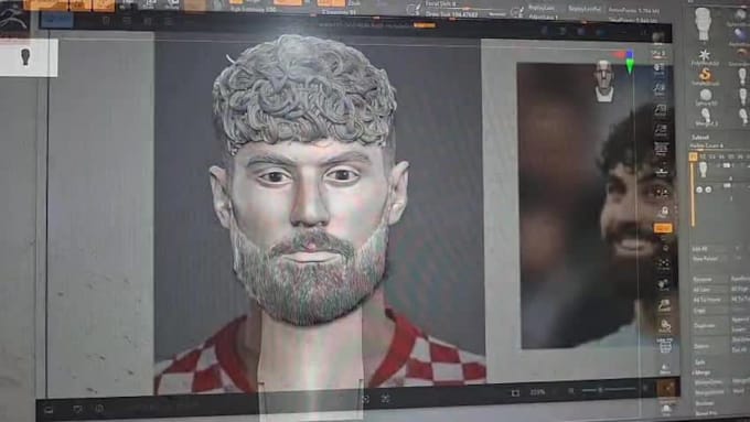 3d sculpt realistic face 3d head 3d bust model for 3d printing