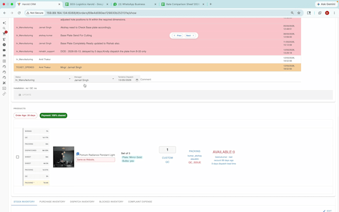 create professional dispatch and inventory tracking excel sheets