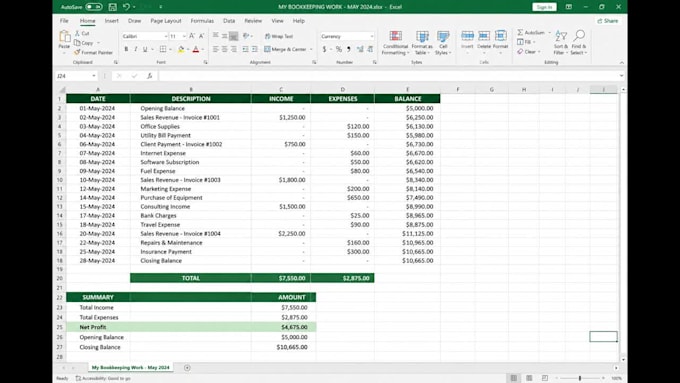 do bookkeeping, data entry, and bank reconciliation