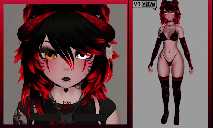model vrchat avatar vrc avatar, 3d model vrm model, vtuber model warudo avatar