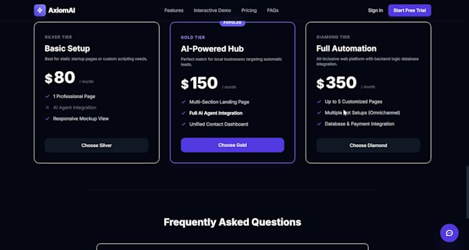 create a modern saas landing page or business website