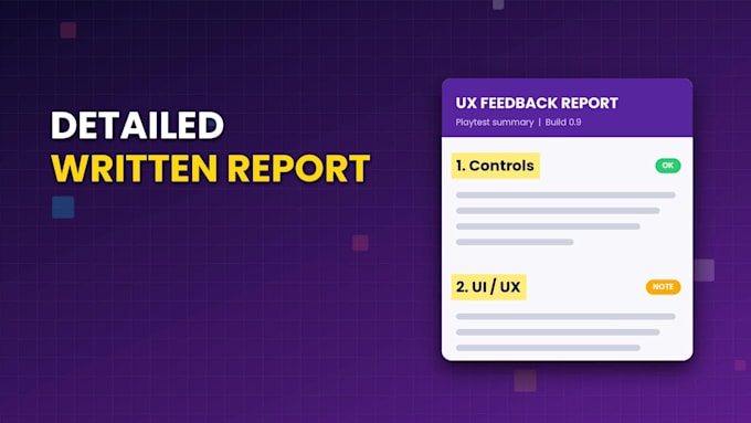 playtest your game and provide detailed feedback