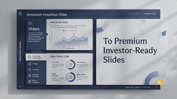 design a premium 3d pitch deck, powerpoint and business presentation
