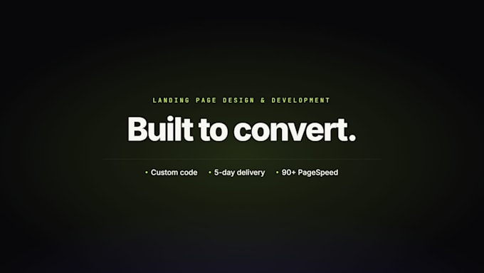 design and build a high converting landing page