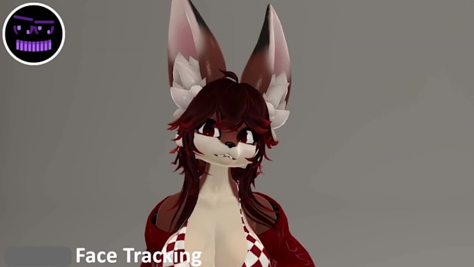create custom furry vrchat avatar with face tracking sfw fursona unity model