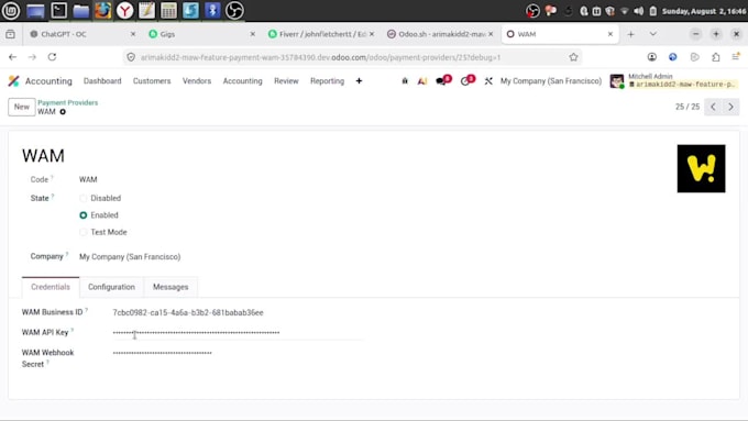 develop a custom odoo payment gateway integration