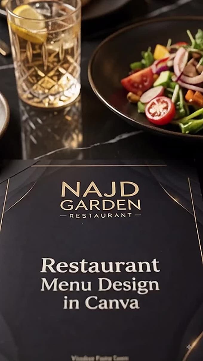 design a professional restaurant menu in canva