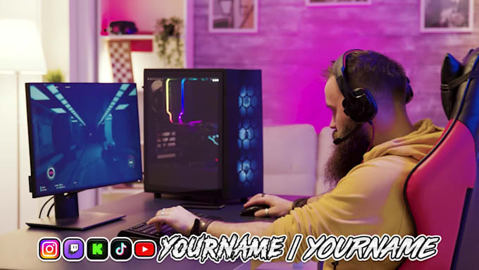 create custom social media name bar overlay