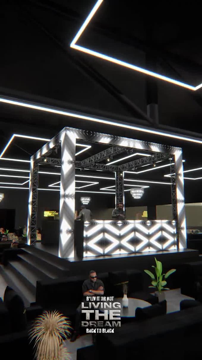 create 3d concert, exhibition, festival, birthday and wedding event design