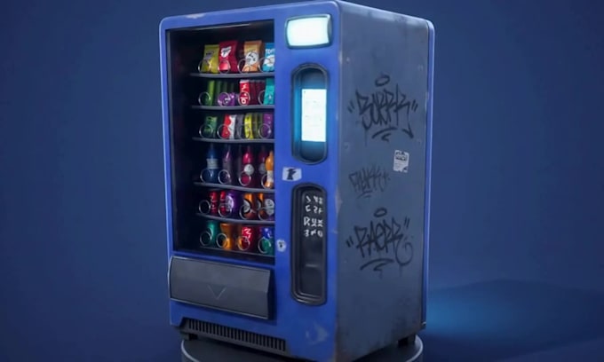 create realistic 3d vending machine models, custom stl files, and design renders