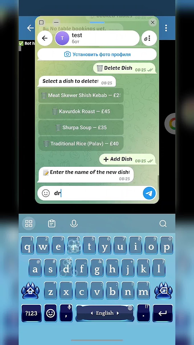 develop custom telegram bot in python