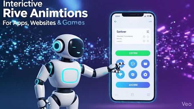 create interctive rive animation fir apps, websites and games