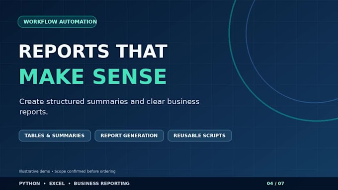 automate excel reports and business workflows using python