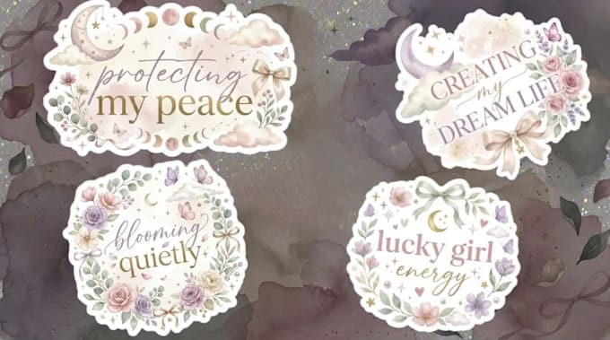 create custom aesthetic printable png stickers for your brand
