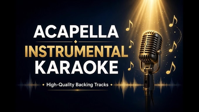create karaoke lyrics video, vocal, instrumental