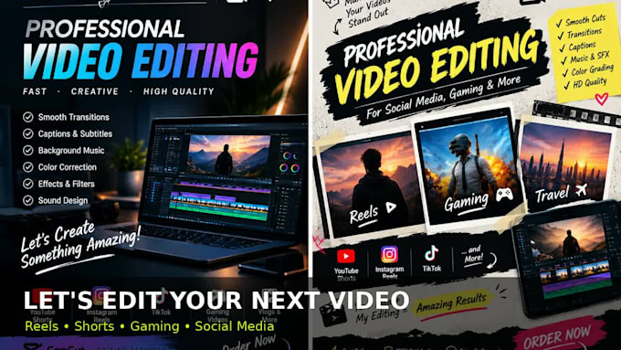 professionally edit videos and photos