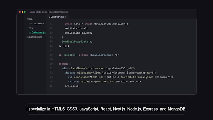 a responsive react or nextjs web application