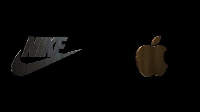 create a 3d rotating logo animation with 360 seamless loop