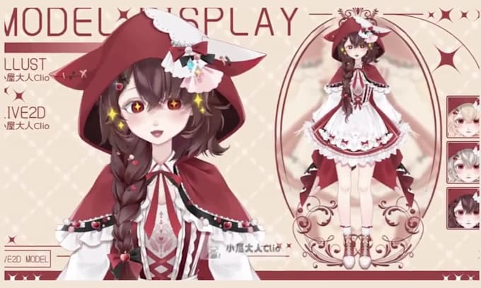 create 2d vtuber model, nsfw anime vtuber, live2d vtuber commission