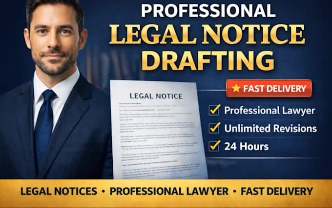 draft professional legal notice, demand and letter