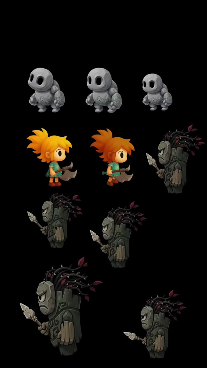 create spine 2d animations for game characters