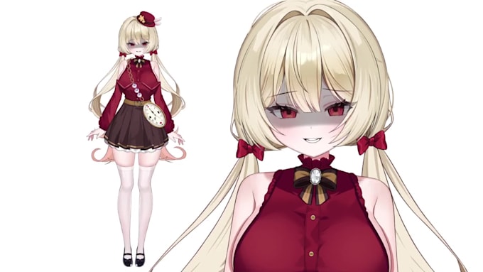 design and rigging anime vtuber model, live2d model, live 2d vtuber model