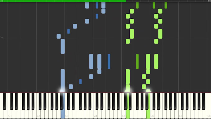 make a synthesia tutorial video or sheet music for any song, midi included