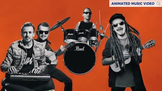 make a mindblowing animated music collage animation, vox style paper video, cgi