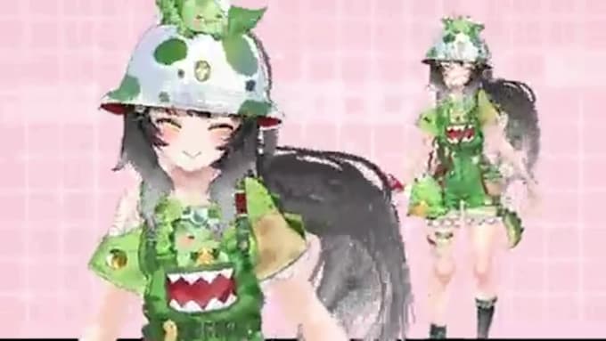 design 2d v tuber model, vtuber rigging, live 2d, anime, live2d character