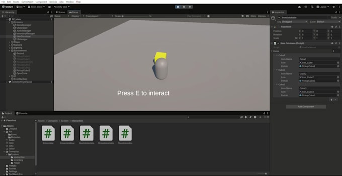 create a clean unity inventory system with UI and item management
