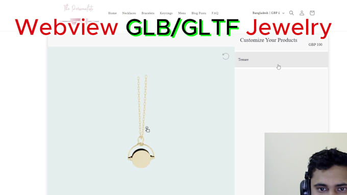 create 3d jewelry models with ar try on glb, usdz