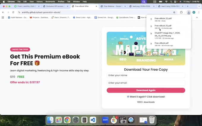 design lead generation page