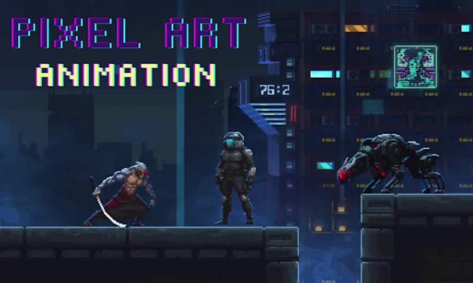 do pixel art animation 2d sprite sheet character design pixel game art asset