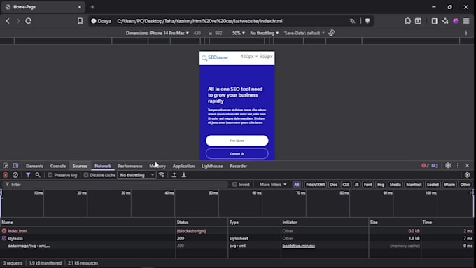 develop HTML CSS bootstrap js websites