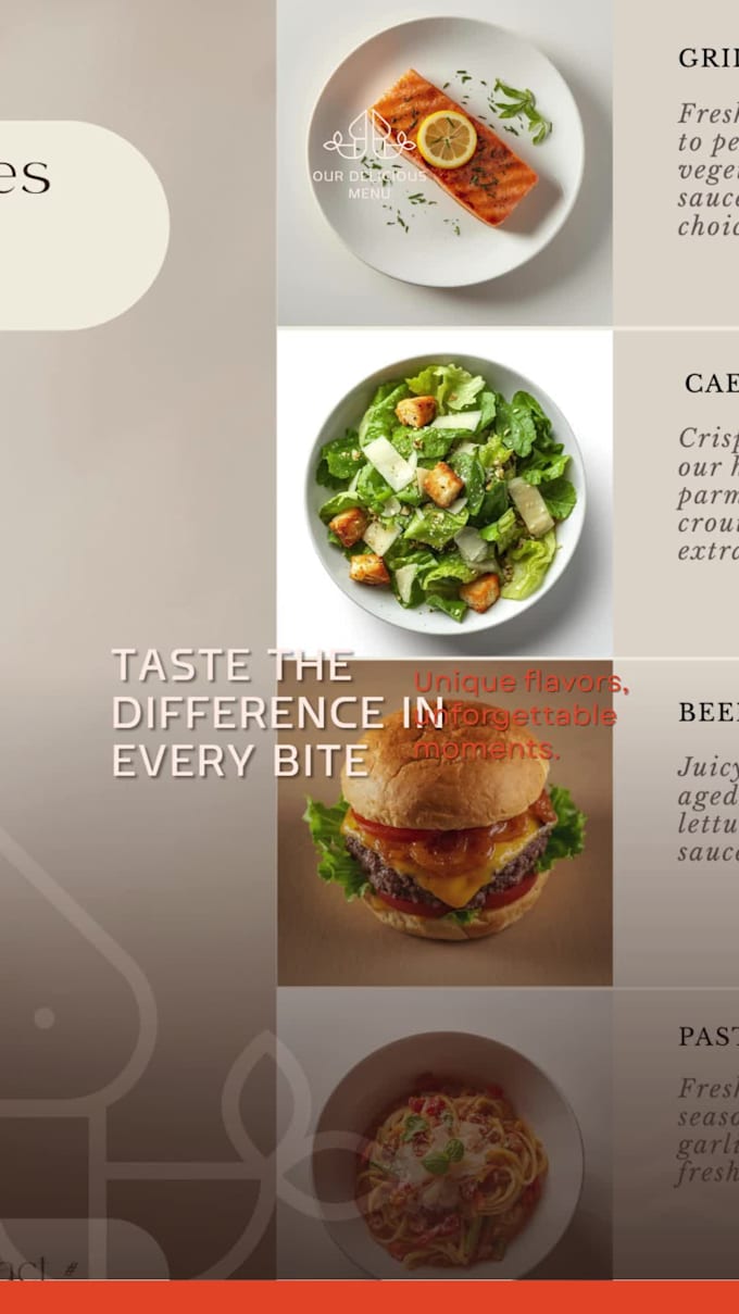 make vibrant fast food menu pamphlet