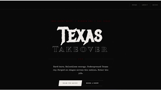 build a custom artist or band website