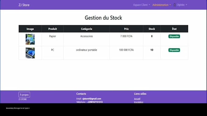 build a PHP ecommerce website with inventory system