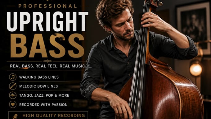 record double bass session or upright bass for country music session