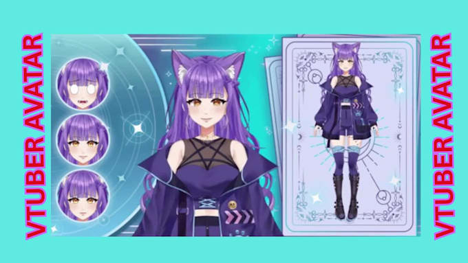 do live2d vtuber model vtuber rigging, anime vtuber and 3d vtuber avatar