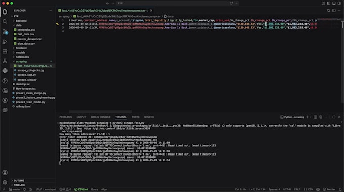 do web scraping and data mining using python